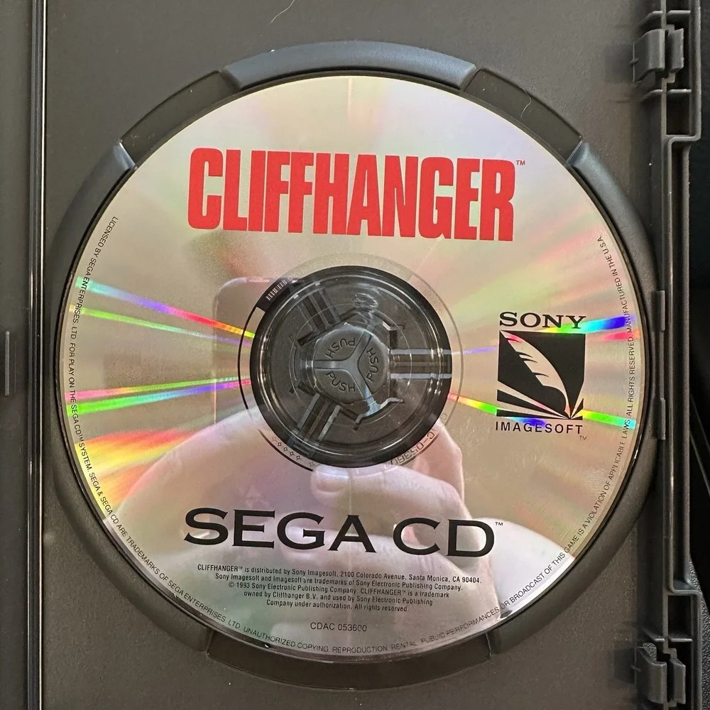 Cliffhanger (Sega CD, 1993) Disc Only Great Condition